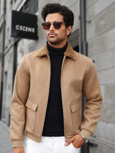 MEN'S CASUAL SOLID COLOR LONG SLEEVE ZIP-UP JACKET